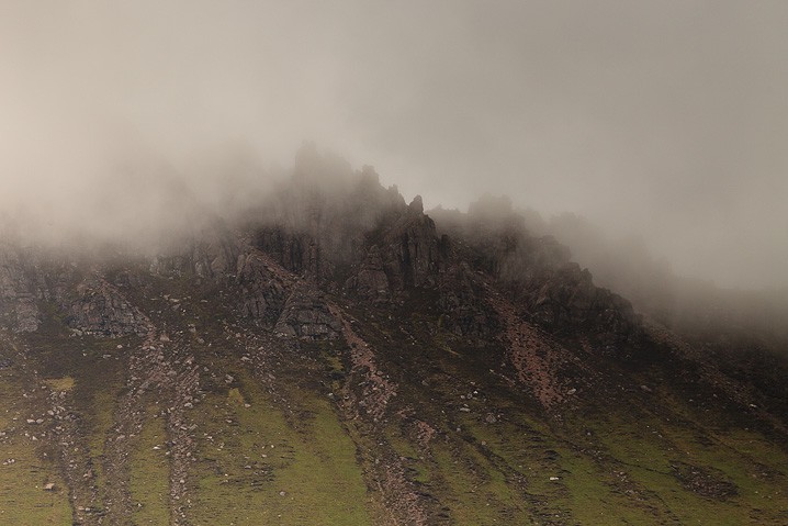 Landschaft Stac Pollaidh Nebel